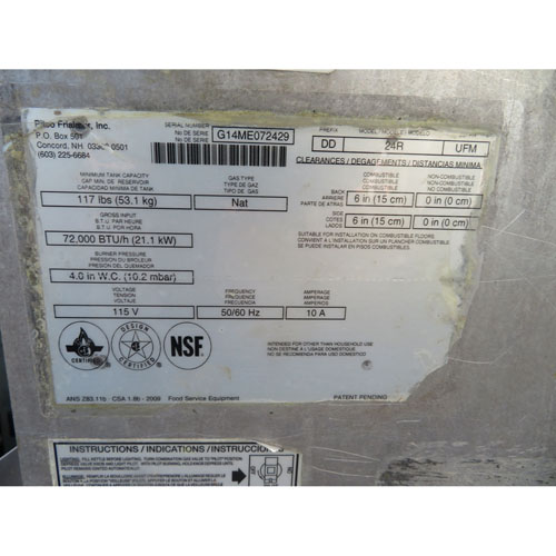 Pitco DD24RUFM Gas Donut Fryer with Oil Filter, Used Excellent