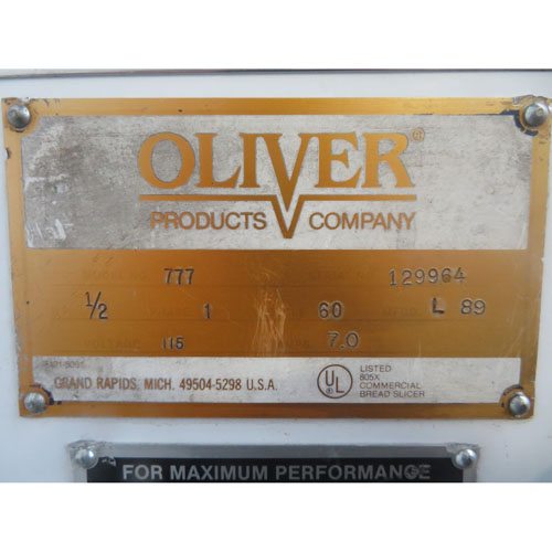 Oliver 777 Bread Slicer, 3/8" Slices, Used Excellent Condition image 4
