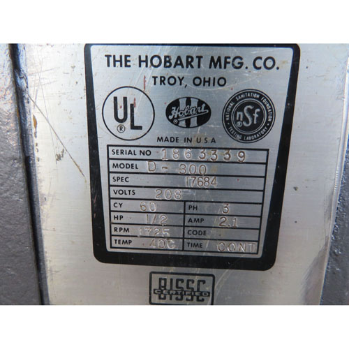 Hobart 30 Quart D300 Mixer, Used Excellent Condition image 3