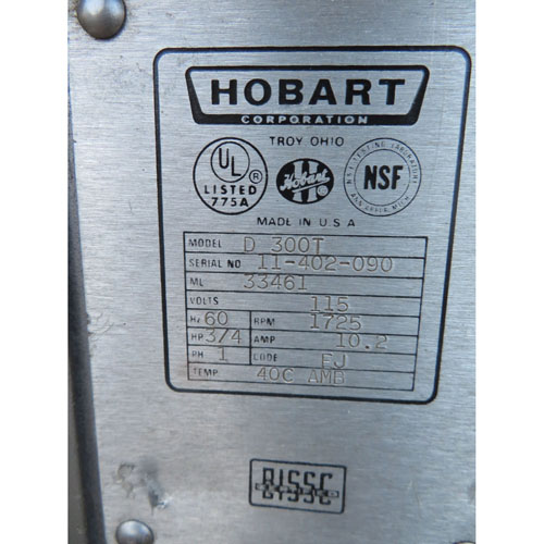 Hobart 30 Quart D300T Mixer, Used Excellent Condition image 3