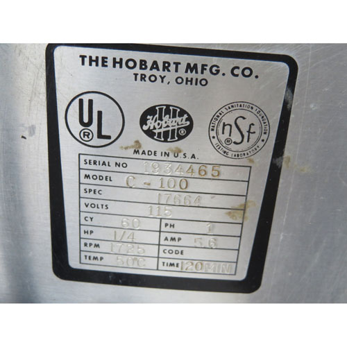 Hobart 10 Quart C100 Mixer, Used Very Good Condition image 4