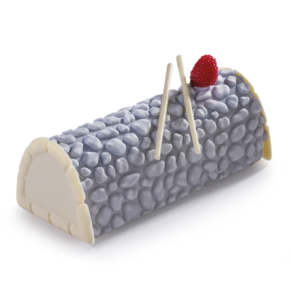 Martellato Decorative Silicone Mat for Log Dessert Mold, Stone Design image 1