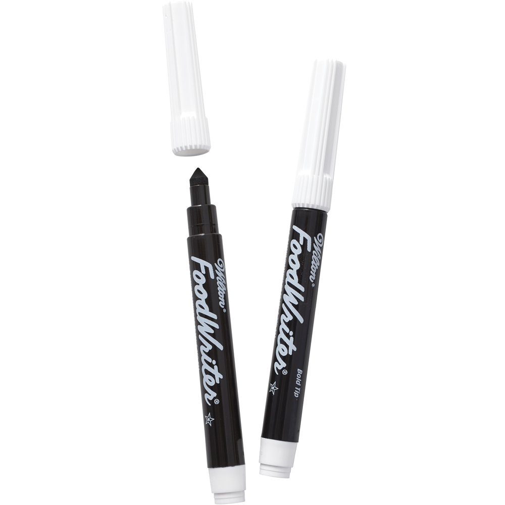 Wilton Food Writer Edible Black Markers, Set of 2 image 1