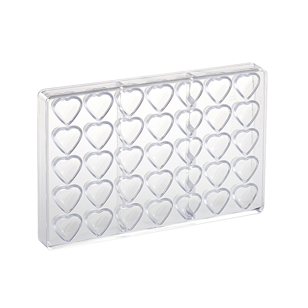 Martellato Polycarbonate Chocolate Mold Heart, 35 Cavities image 1