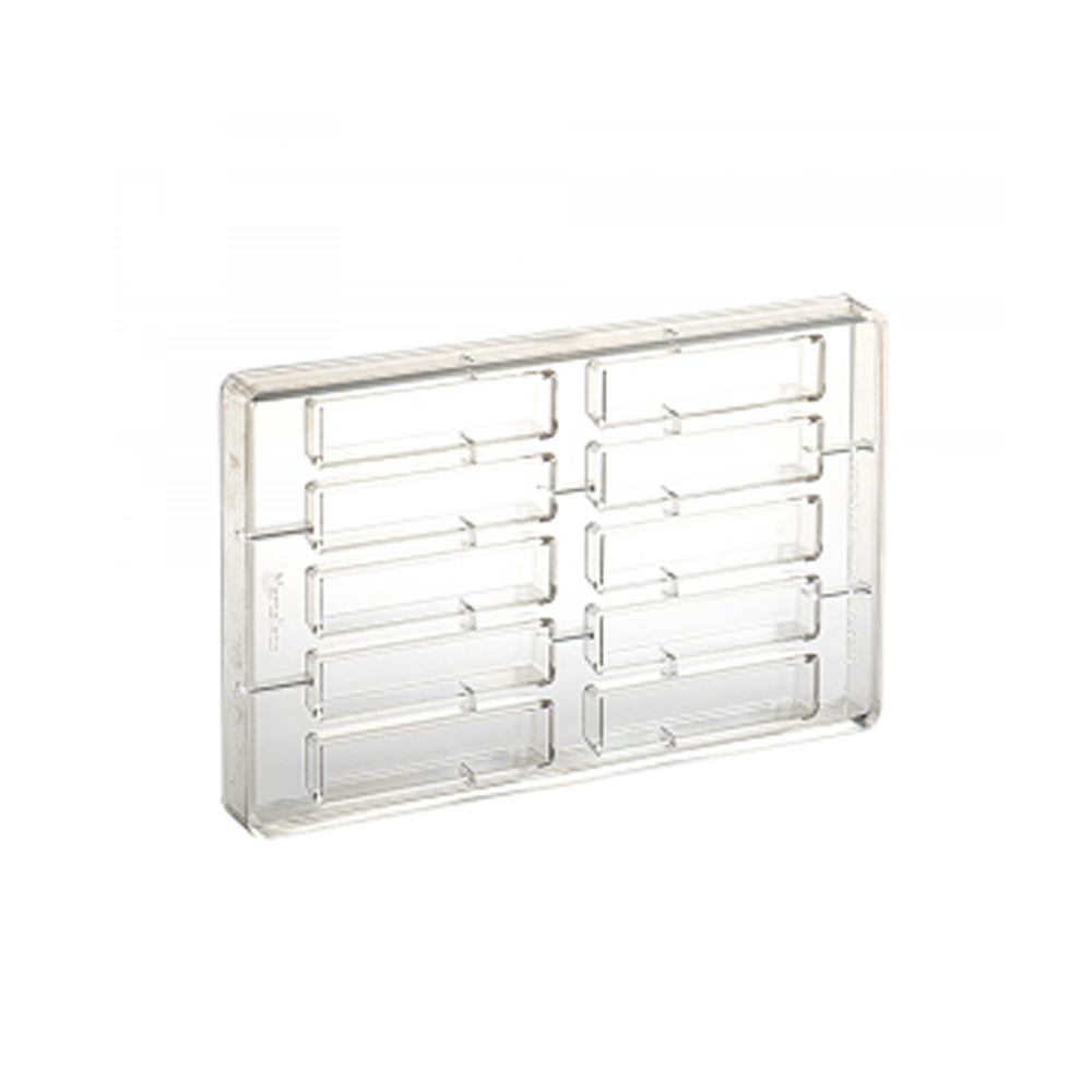 Martellato Clear Polycarbonate Chocolate Mold, Curvy Snack, 10 Cavities image 1