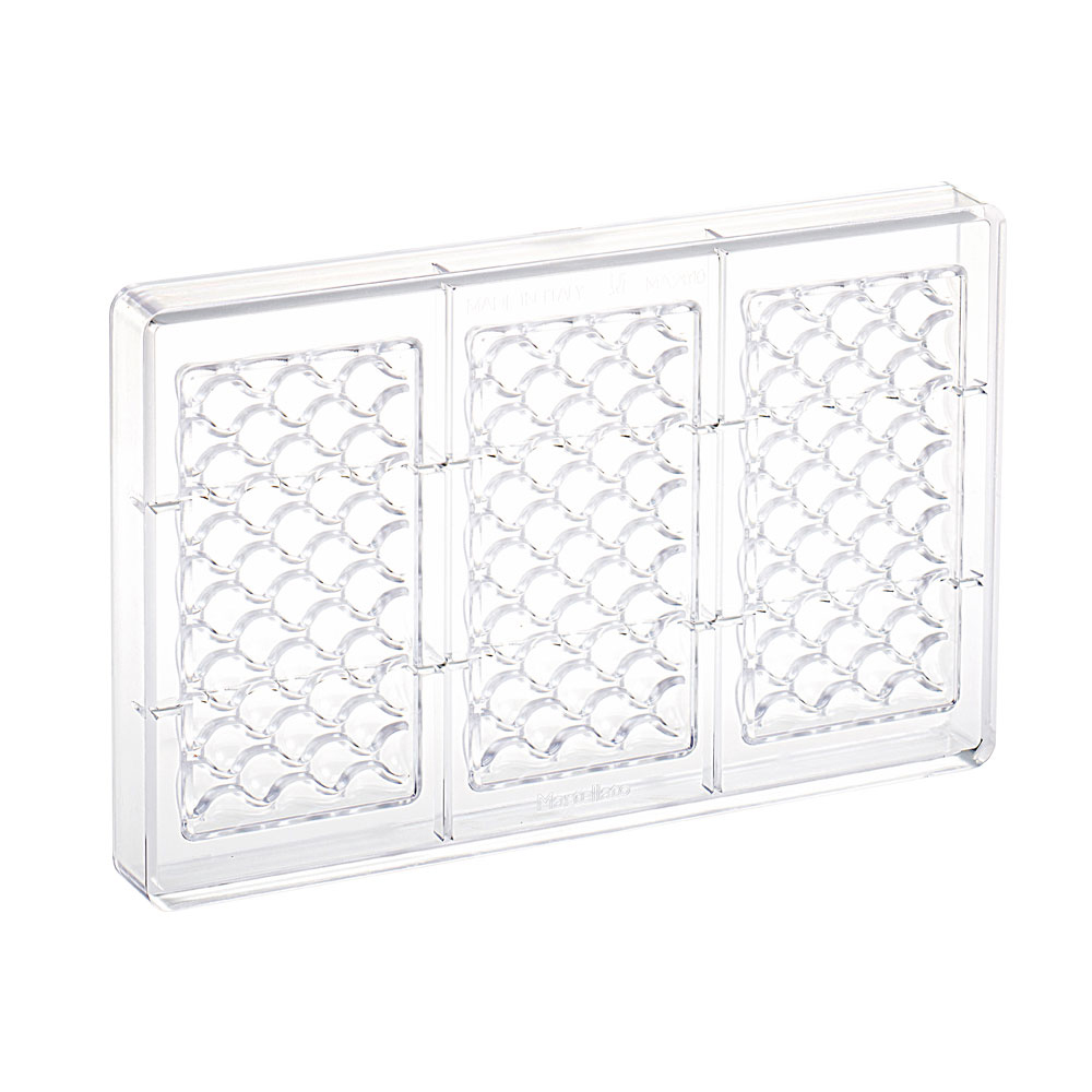 Martellato Clear Polycarbonate Chocolate Mold Bubbles Tablet, 3 Cavities image 1