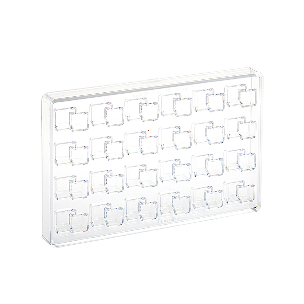 Martellato Clear Polycarbonate Chocolate Mold, Double Cube, 24 Cavities image 3
