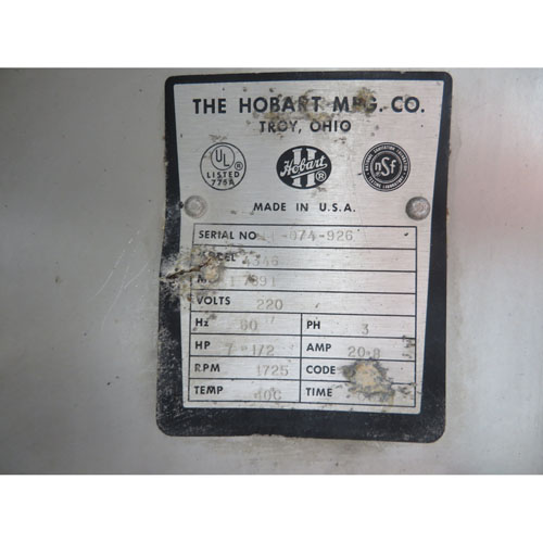 Hobart 4346 Mixer Grinder, Used Excellent Condition Mixers & Mixer
