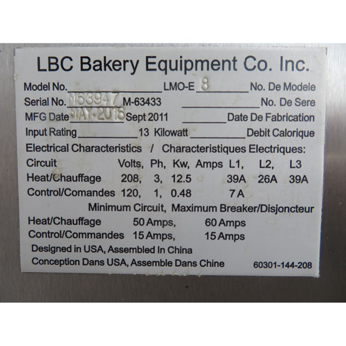 LBC LMO-E8 Electric Mini Rack Oven with Proofer, Used Great Condition image 5