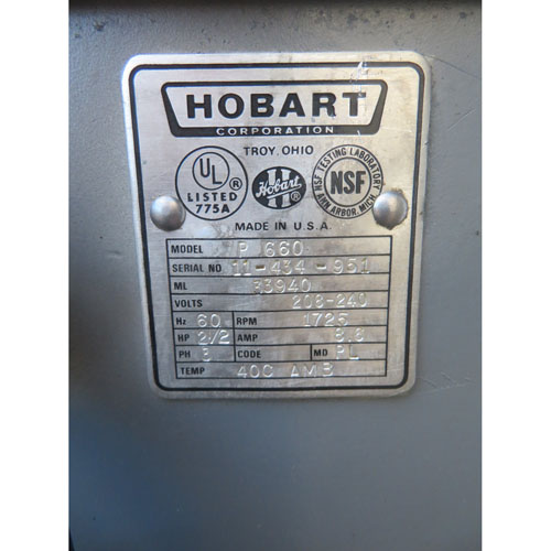 Hobart P660 60 Quart Pizza Mixer, Used Great Condition image 3