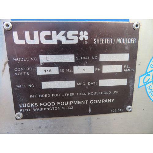 Lucks LSM24 Bread Moulder Sheeter, Used Great Condition image 4