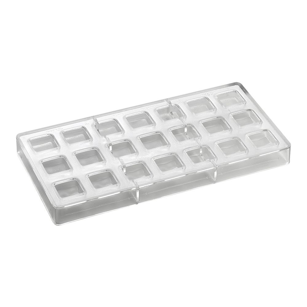 Pavoni Polycarbonate Chocolate Mold, Smooth Square 21 Cavities image 4