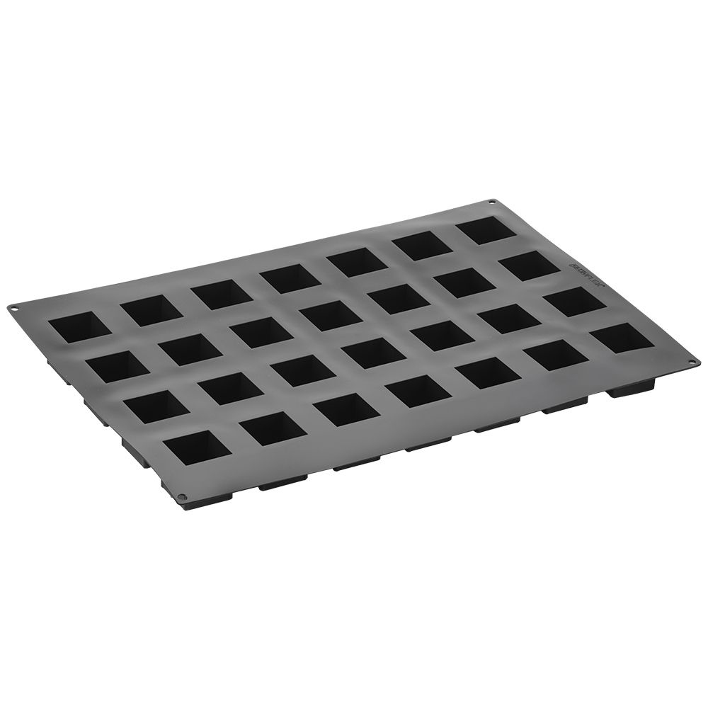 Pavoni Pavoflex Flexible non-stick mold, CUBO, 50 x 50mm h50mm, 28cav. Overall size: 600 x 400mm. image 2