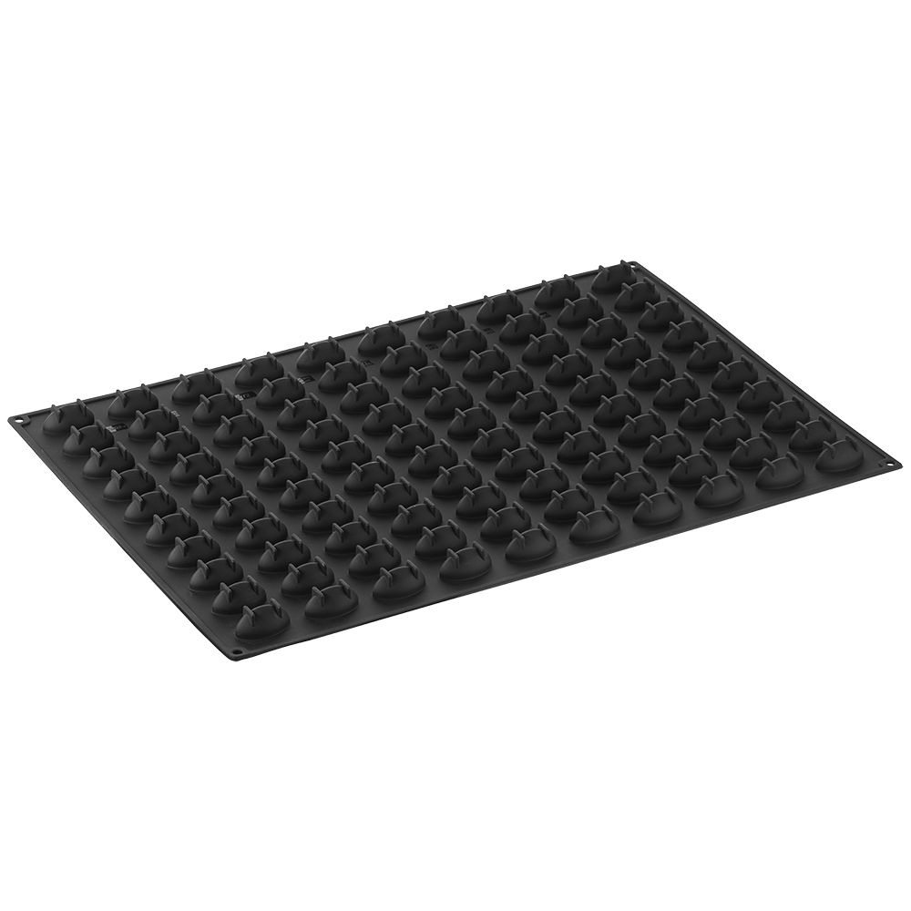 Pavoni Pavoflex Black Silicone Mold, Mini Quenelle, 42mm x 20mm across x 20mm High, 100 Cavities image 2