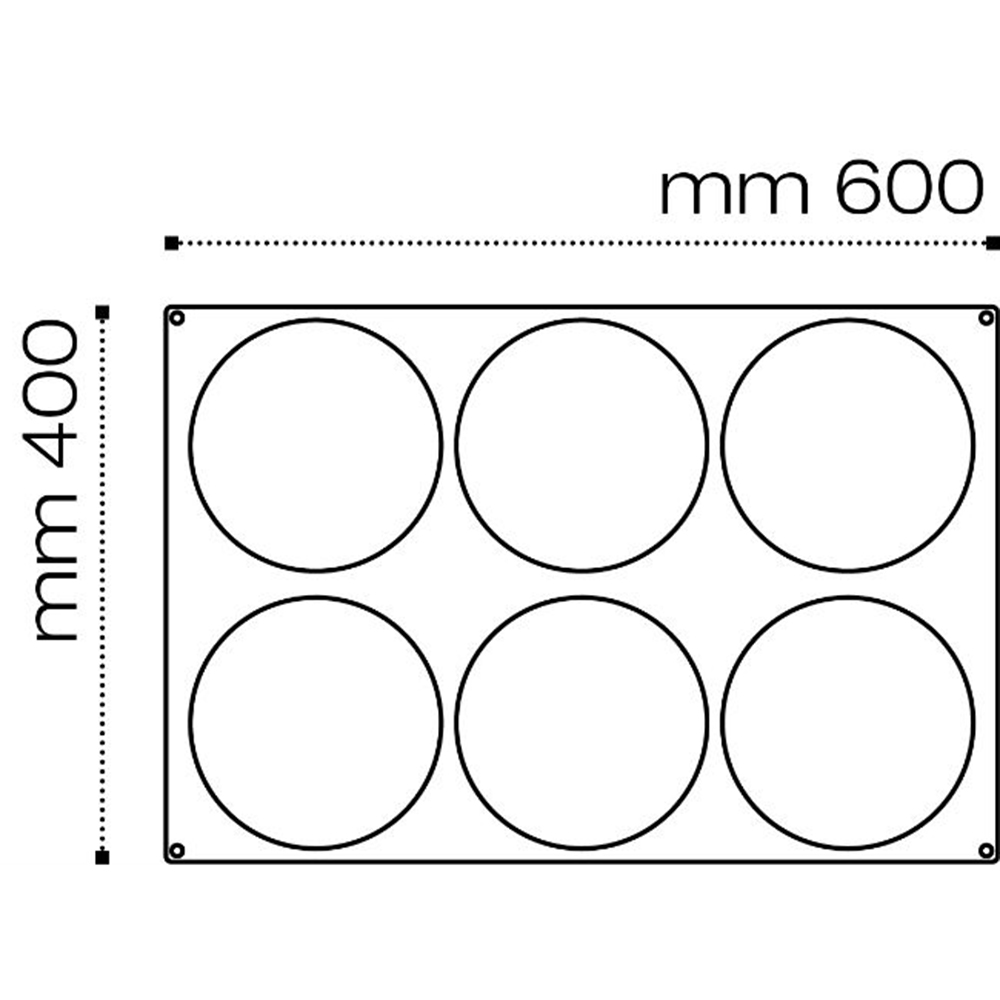 Pavoni Pavoflex Silicone Mold INSERT, 180mm diam. x 30mm H, 6 cavities image 3