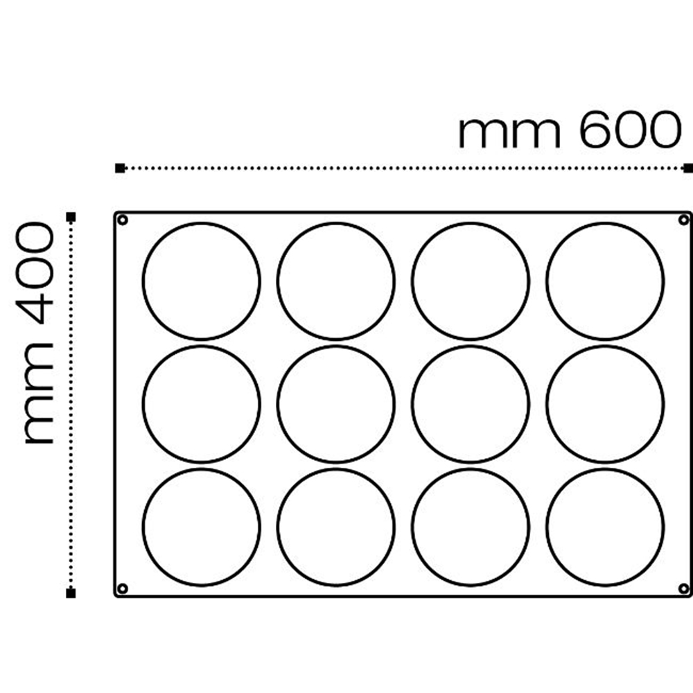 Pavoni Pavoflex Silicone Mold INSERT, 120mm diam. x 30mm H, 12 cavities image 3