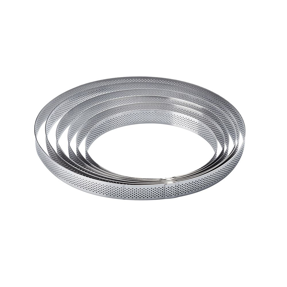 Pavoni "Progetto Crostate" Perforated Stainless Round Tart Ring 8-1/4" (21cm) Dia. x 3/4" (2cm) High image 3