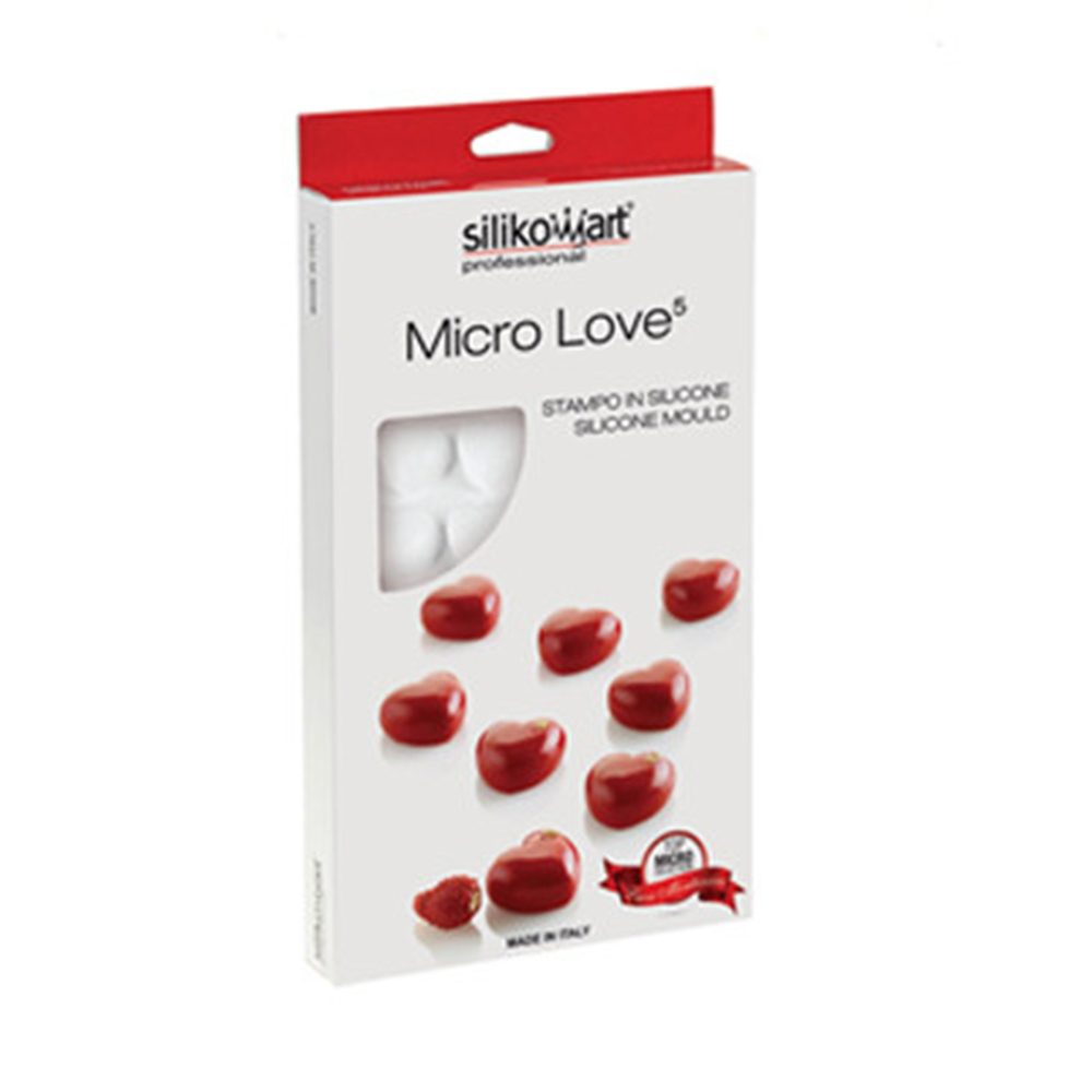 Silikomart "Micro Love 5" Small Hearts Silicone Mold, 0.17 oz. (5 ml) image 2
