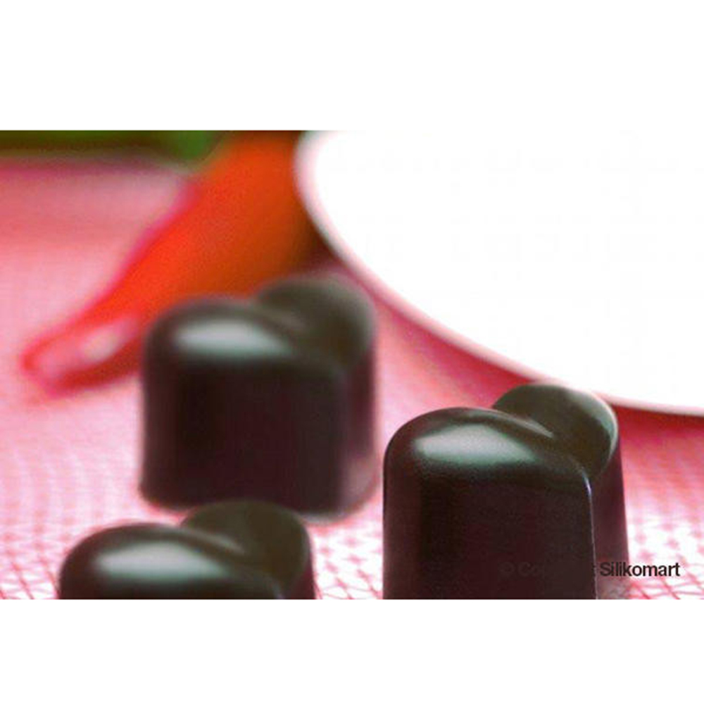 Silikomart Silicone Chocolate Mold: "Monamour" (Heart Shape) 15 Cavities image 3