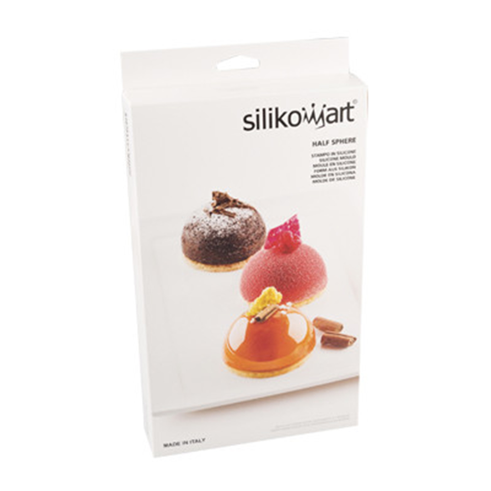 Silikomart SF002 Half Sphere Silicone Baking Mold, 2.7 Oz, 6 Cavities image 2