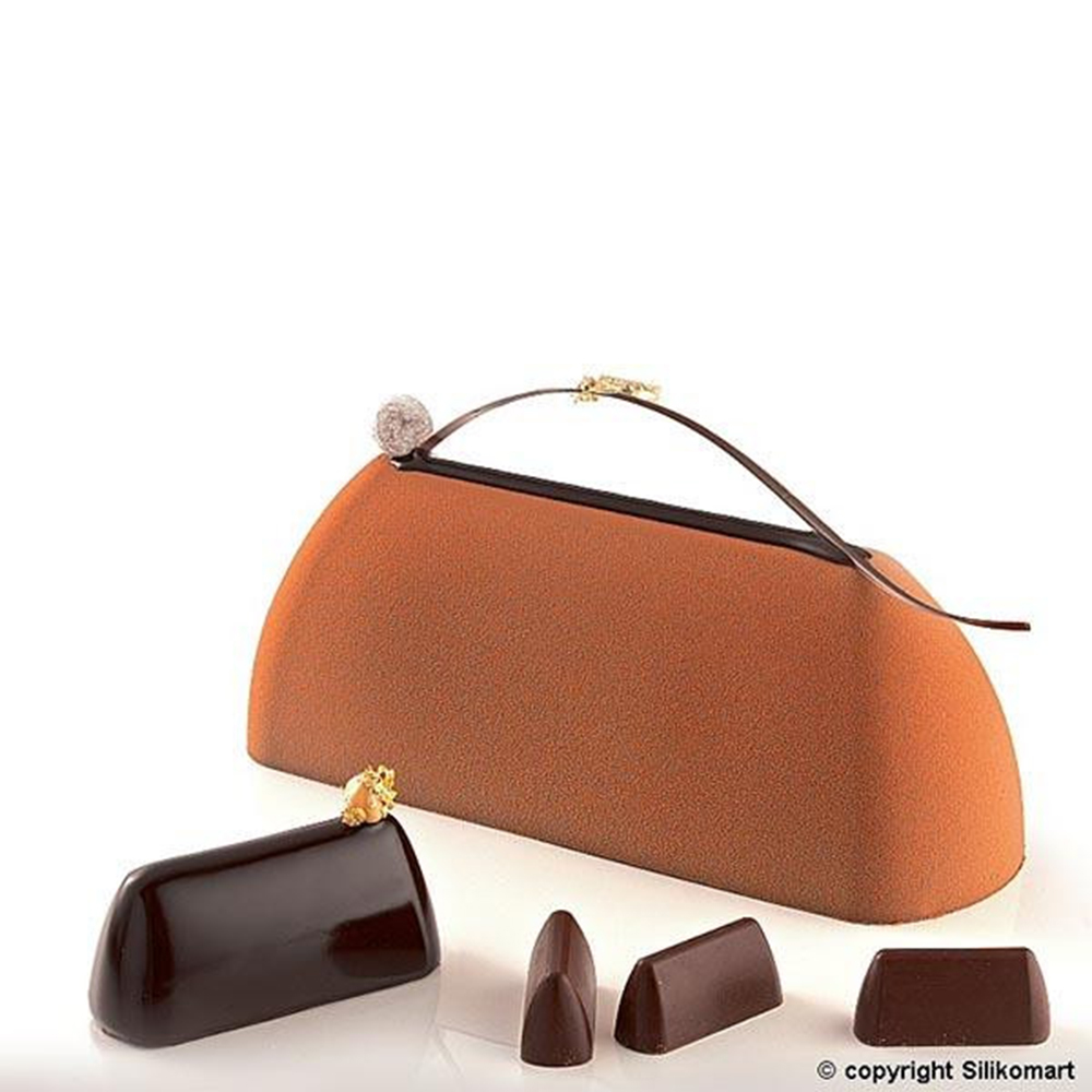 Silikomart Silicone Mold Gianduiotto 2.87 Oz, 3-11/16" x 1-1/4" x 1-11/16" High, 9 Cavities image 2