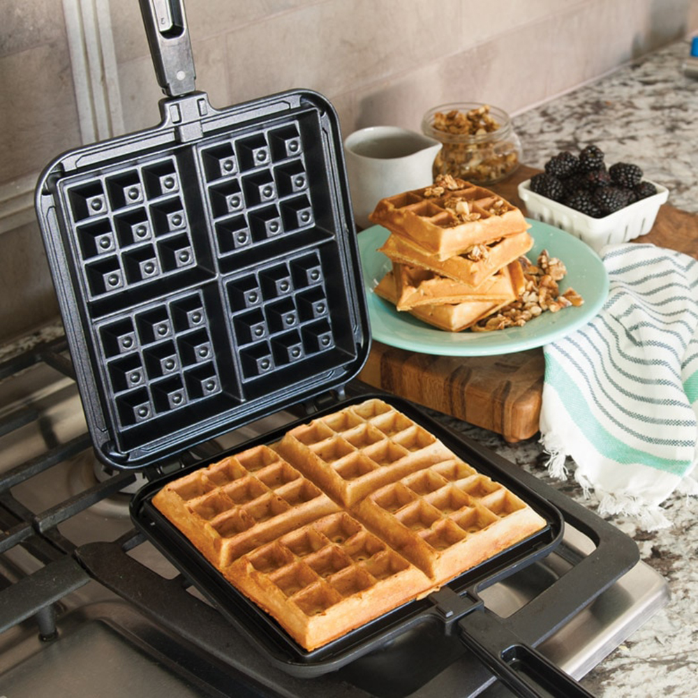 Nordic Ware Cast Aluminum Stovetop Belgian Waffle Maker image 4