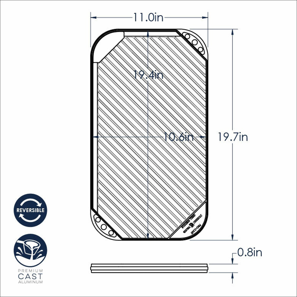 Nordicware 2 Burner Reversible Grill Griddle image 6