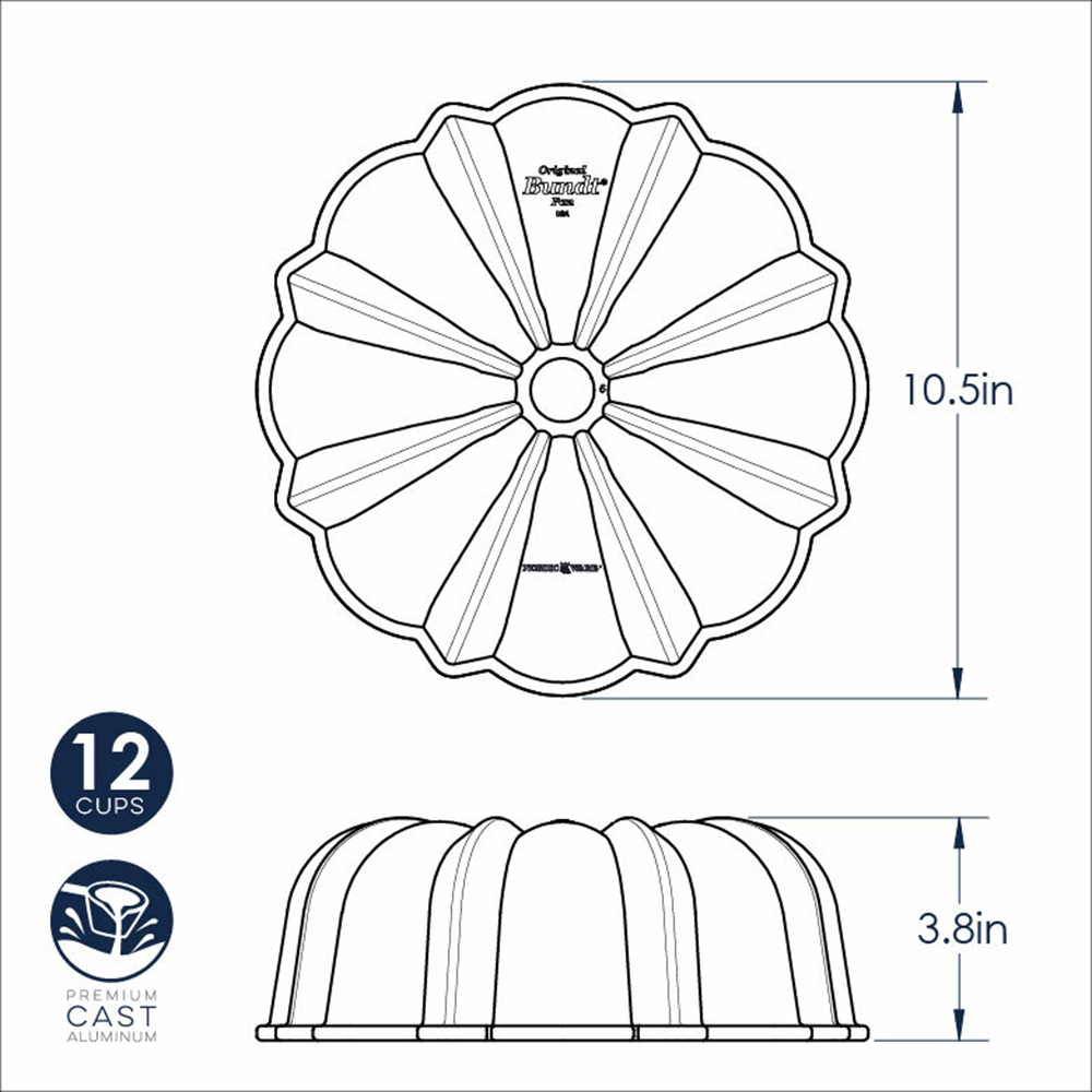 Nordicware Classic Bundt Cake Pan 12-Cup / 2.8 Liter image 5