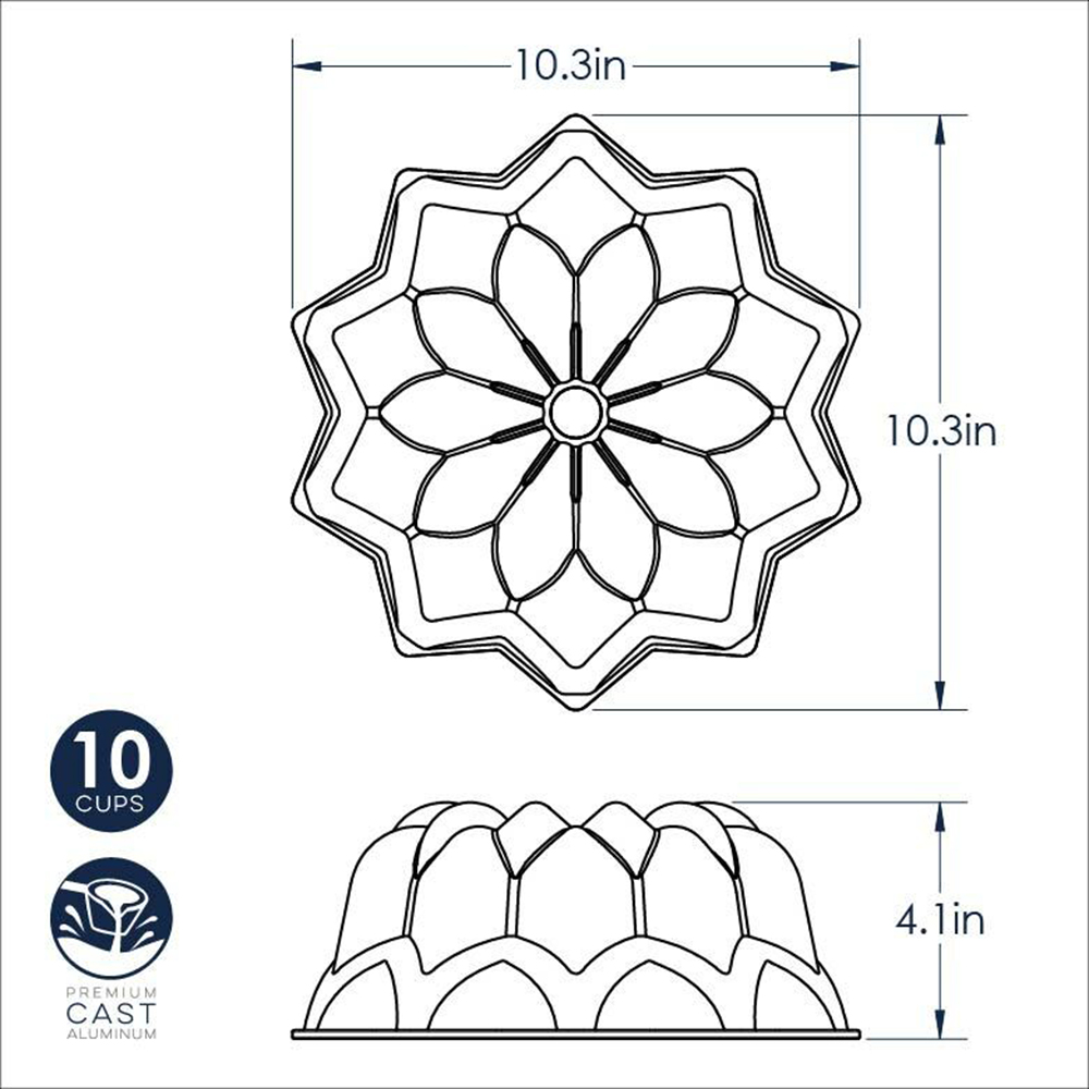 Nordic Ware 53137 Vintage Star Bundt Pan image 4