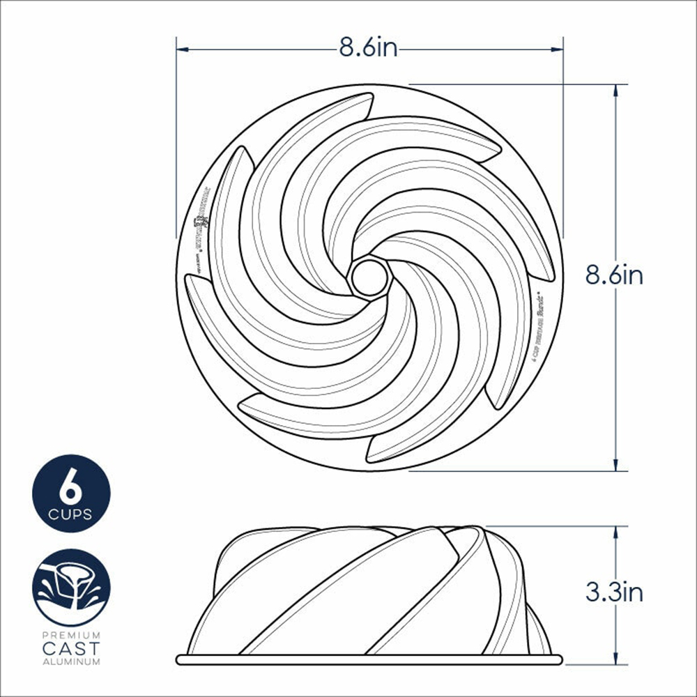 Nordic Ware 90077 Premier Gold Heritage Bundt Pan 6 Cup image 9