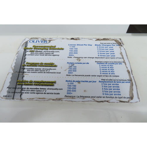 Oliver 777NT Bread Slicer 7/16" Slices, Used Great Condition image 3