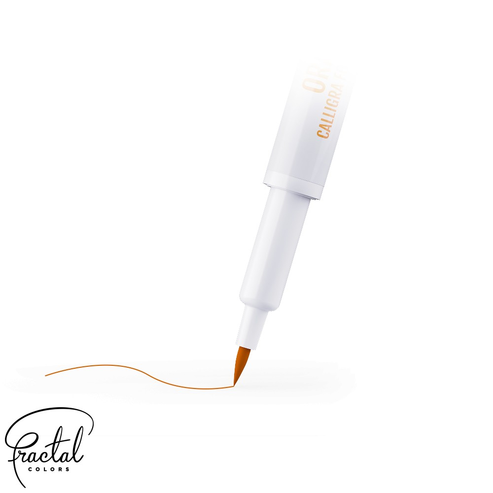Fractal Colors Orange Calligra Food Brush Pen image 1