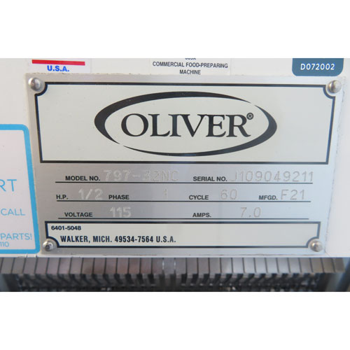Oliver 797-32NC Bread Slicer 1/2" Cut, Used Excellent Condition image 3
