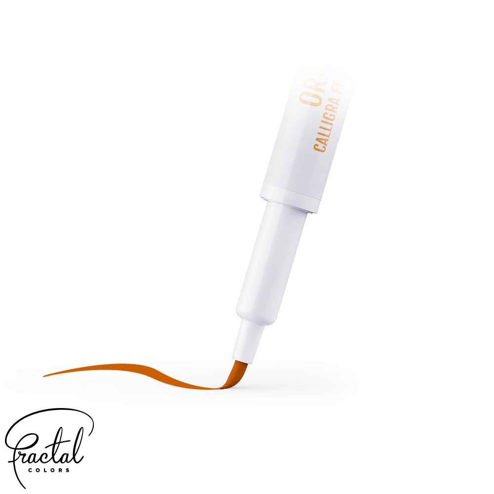 Fractal Colors Orange Calligra Food Brush Pen image 2