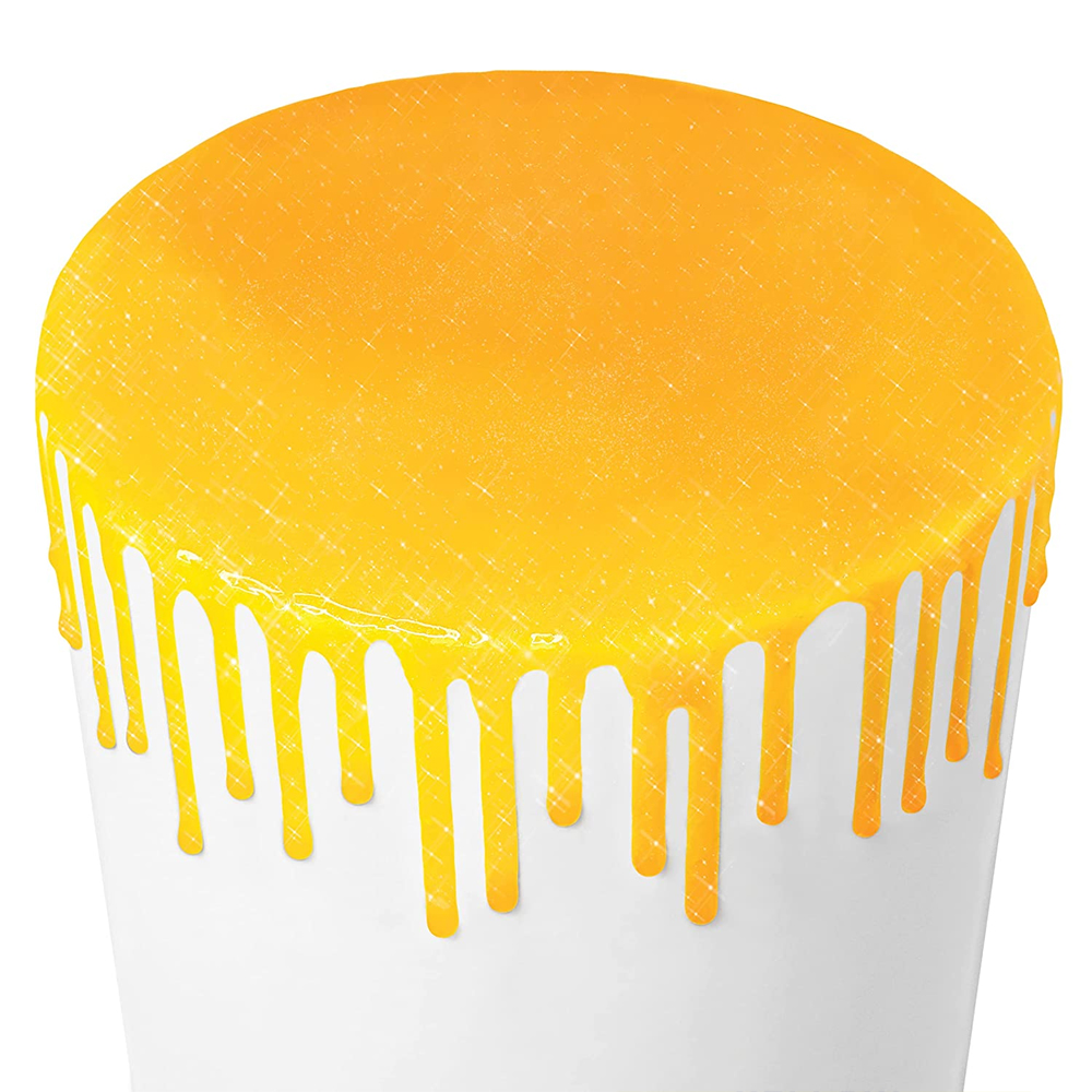 Satin Ice Yellow Glitter Glaze, 10 oz.  image 2