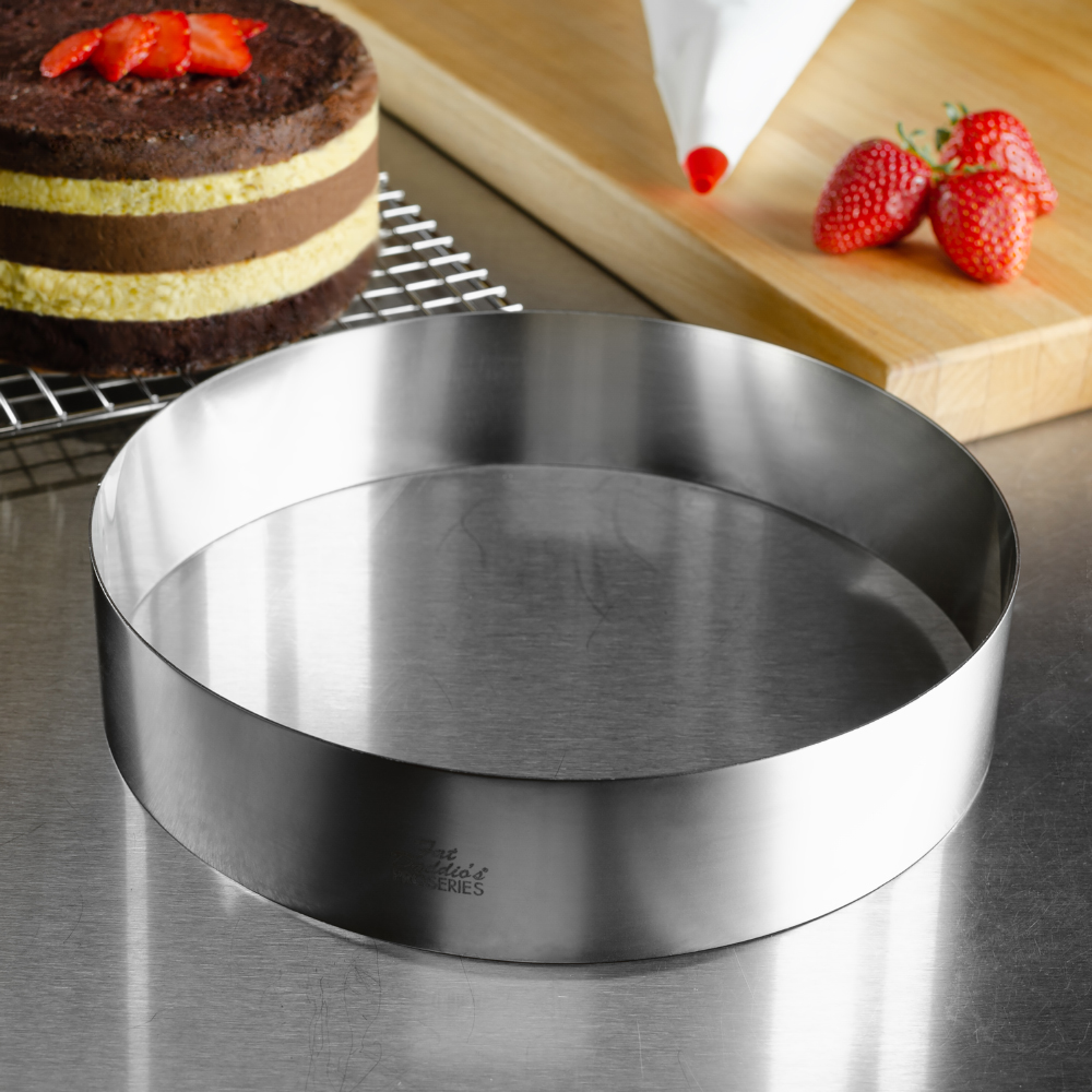 Fat Daddio's Stainless Steel Round Cake Ring, 10" x 2" High image 1