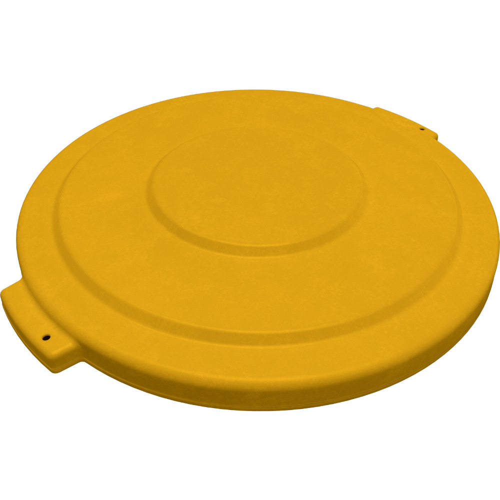 Carlisle Bronco Round Yellow Lid for 32 Gallon Waste Container image 1