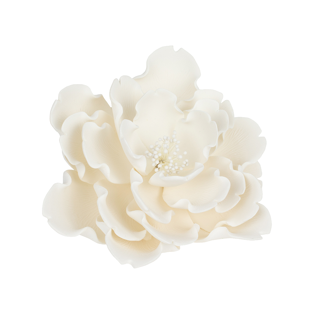 O'Creme White Extra Large Peony Gumpaste Flower image 1