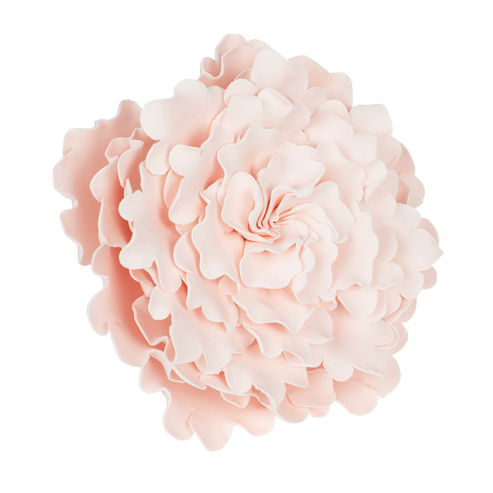 O'Creme Pink Ruffled Peony Gumpaste Flower image 1