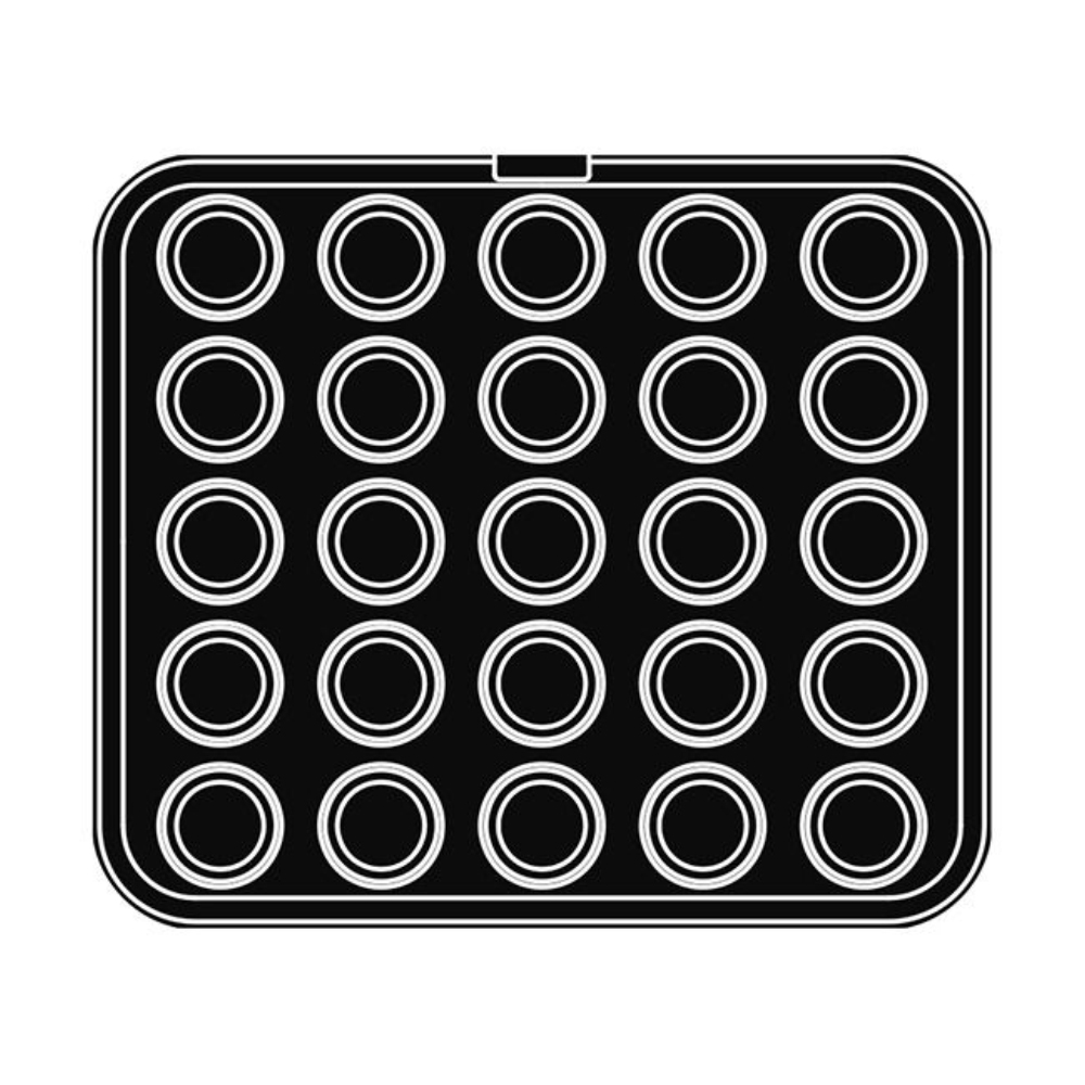 Pavoni Cookmatic PIASTRA12 Round Plates, 25 Cavities image 1