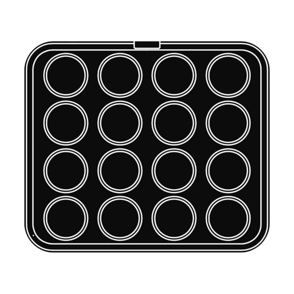 Pavoni Cookmatic PIASTRA-13 Round Plates, 16 Cavities image 1