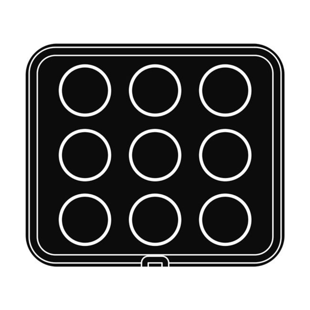 Pavoni Cookmatic PIASTRA-29 Round Plate, 9 Cavities image 1