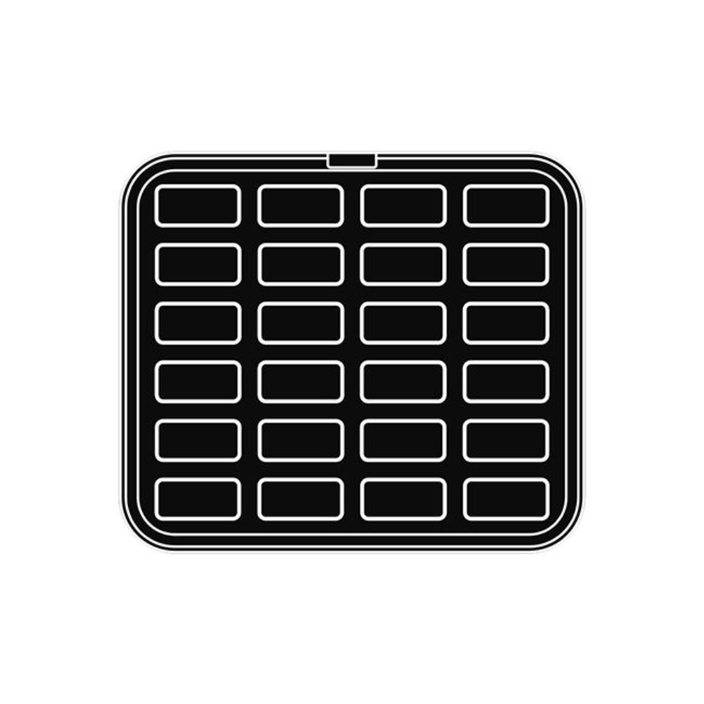 Pavoni Cookmatic PIASTRA-4 Rectangular Plates, 24 Cavities image 3
