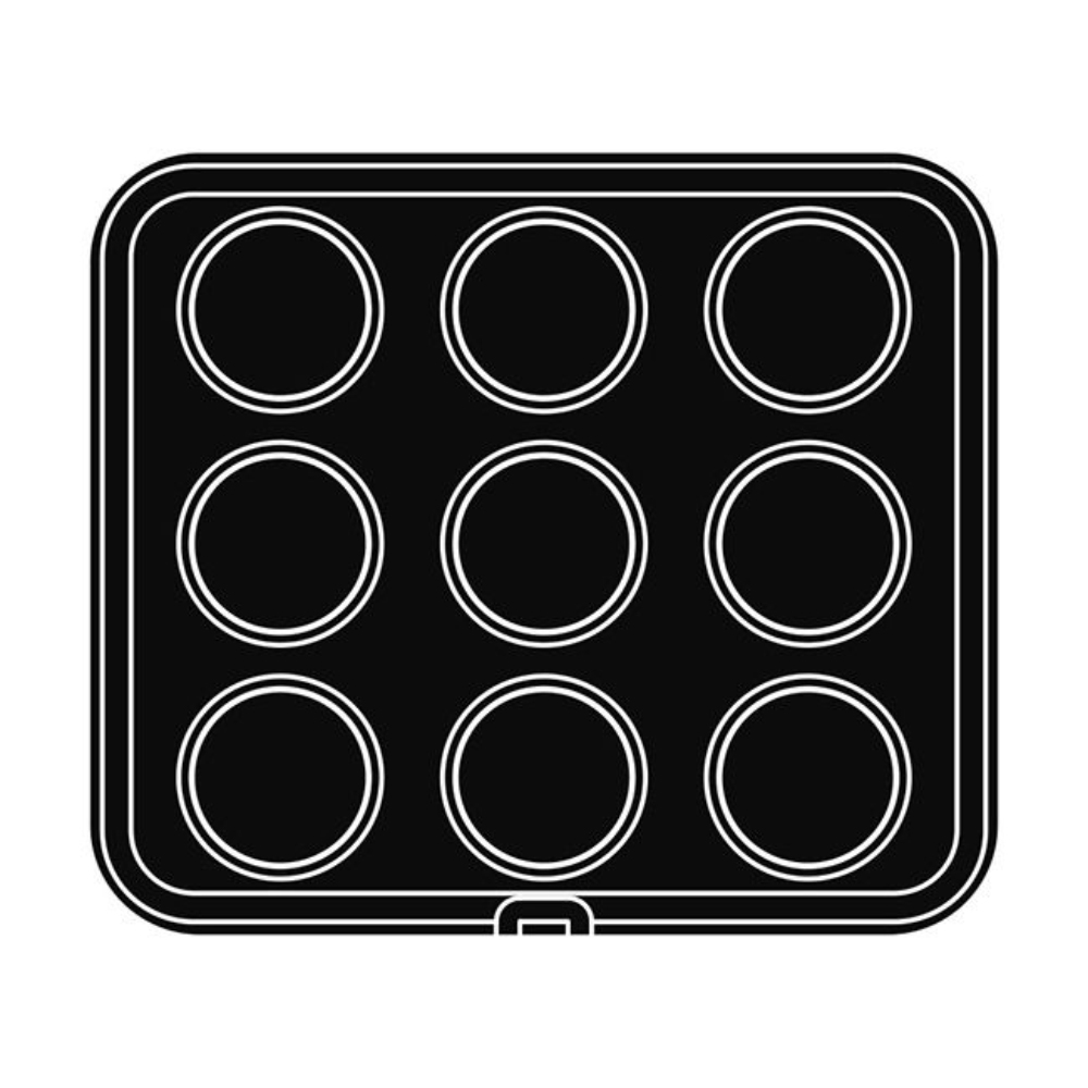 Pavoni Cookmatic PIASTRA-41 Round Plates, 9 Cavities image 1