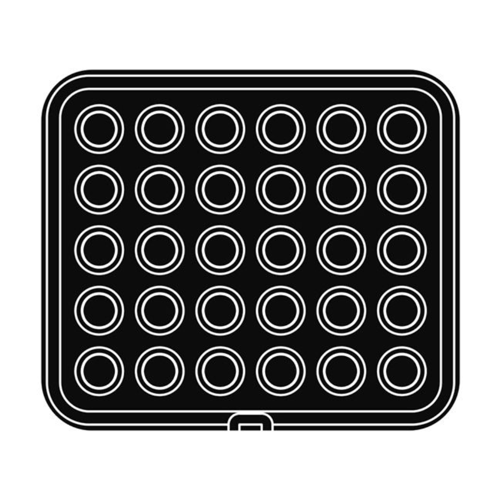 Pavoni Cookmatic PIASTRA-42 Round Plates, 30 Cavities image 1
