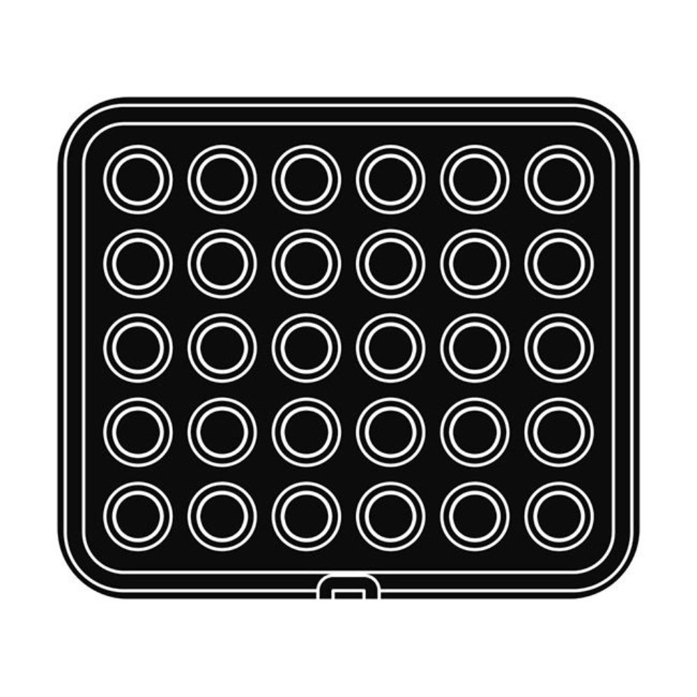 Pavoni Cookmatic PIASTRA-42 Round Plates, 30 Cavities image 1