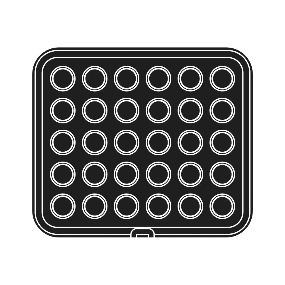 Pavoni Cookmatic PIASTRA-46 Round Plates, 30 Cavities image 1