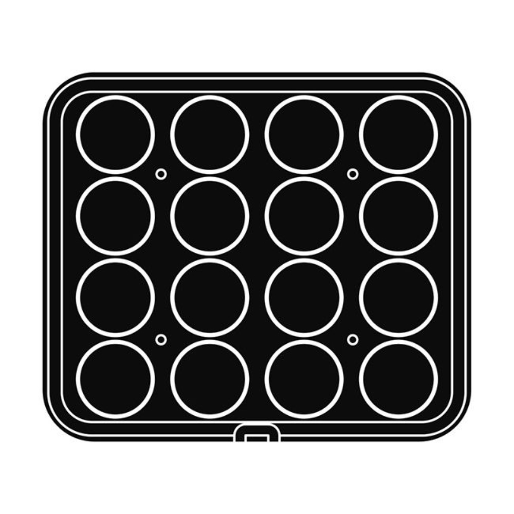 Pavoni Cookmatic PIASTRA-56 Round Plates, 16 Cavities image 1