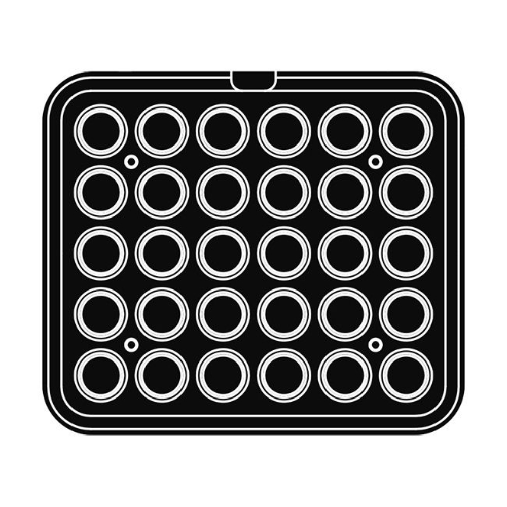 Pavoni Cookmatic PIASTRA-B Festooned Round Plates, 30 Cavities image 1