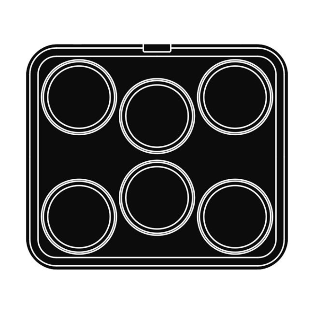 Pavoni Cookmatic PIASTRA-T Round Plates, 6 Cavities image 2